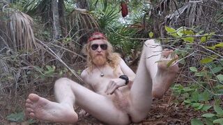 Crawling butt naked through the forest to a secret masturbation spot