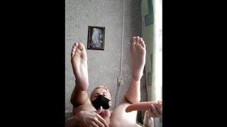 Twink ruins his hole with dildo and fingers