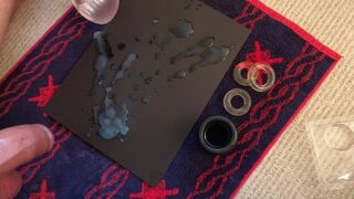 Oiled and chained - EXPLOSIVE cumshot!