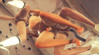 Yaoi Femboy - Denki Bareback Wedding Suit Threesome Sucking And Anal In Church