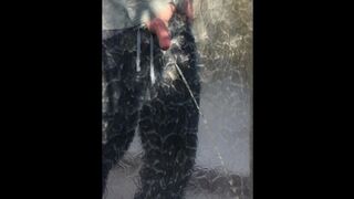 Risky Outdoor Glory Hole Pissing & Cumming plus Outdoor Pissing Compilation from Camping