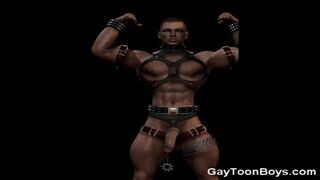 3D Muscle Men With Big Dicks