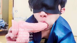 [Extremely thick blowjob] Handsome guy who blows big cock of masturbator Take-kun