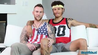 Latin Gay Interracial With Cumshot
