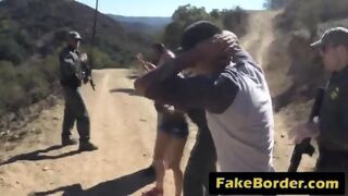 Interracial Outdoor Fucking With BBC And Latina Slut On The Border