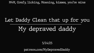 [M4M] 31 year old man cleans up your pretty little cock - Male Moaning Audio