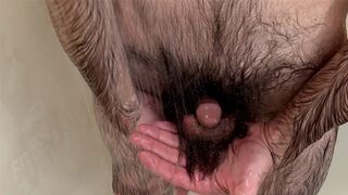 In the bathroom - pee, shower and jerkoff