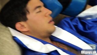 Latin Jock Threesome With Cumshot