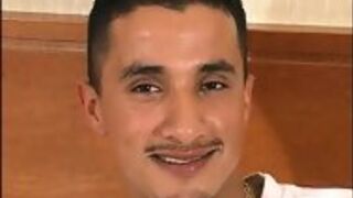 Latino Guy Strokes His Big Rock Hard Verga And Bust All Over Himself
