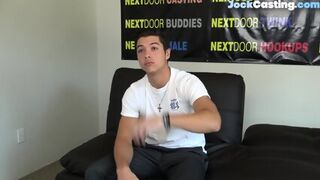 Casted Straight Jock Wanking Dick On The Couch