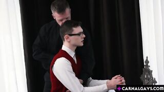 Father Bonds Rather Than Orally Stimulating The Altar Boy’s Behind