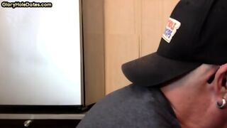Homemade Gloryhole DILF Gets Nailed In Closeup After BJ