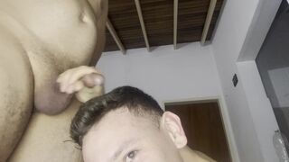 Hot trainig with a lot sweat and finally i got my hair full of milk