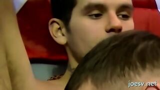 Closeup Gay Blowjob In Sloppy Modes