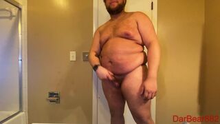 Fat verbal guy aggressively talks down to you while you jerk off to his big hanging belly and more