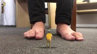 HUGE GIANT FEET - TINY MANT UNDER THE TABLE - MANLYFOOT - STEPDAD SHRUNK ME DOWN - ‍