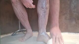 Shower foot fetish fun