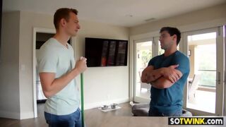 College Frat Boy Tests Out The New Guy And Fucks Him