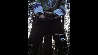 Hockey Pup Jerks Off In Public