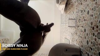 I jerk off in the living room before work