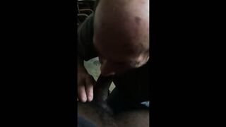 Grandpa Sucks My Interracial Dick (No Cum)