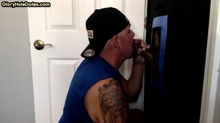 Amateur Gaydaddy Deepthroats And Sucks BBC Through Gloryhole