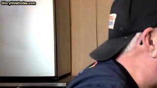 IR Gloryhole Gaydaddy Sucks Black Cock And Gets Banged