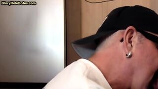 IR Gloryhole DILF Barebacked After Oral In Homemade Closeup