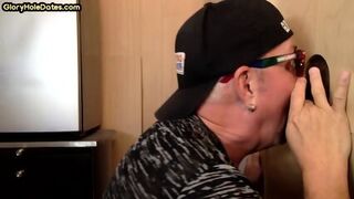 IR Gloryhole Gaydaddy Sucks Dick Before Bareback Fucked