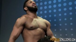 Brawny Ebony Hunk Bangs