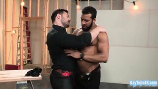 Muscle Bear Interracial With Cumshot