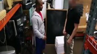 Ebony Hunk Sucking On A Cock At The Pawn Shop