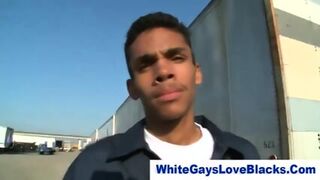 Amateur Black Thug Sucks Whitey