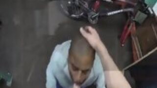 Black Stud Gives A Blowjob To A White Hunk