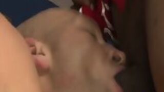 Black Shemale Gets Facial
