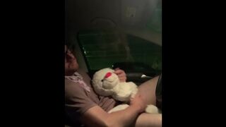 Public Plushie Porn - Fucking My Teddy Bear in My Car in a Parking Garage at a Local College