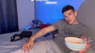 My Roomie wants to talk about muscles and I allow him to adore me part 2