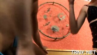 Hot-tempered Transexual Fucked And Licked