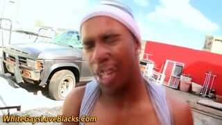 Ebony Thug Tugging Dong