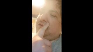 Sean spit n snot while pissin n jerkin