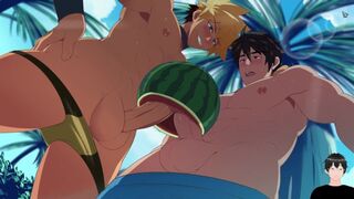 Watermelon Fun - Lenga Valentine x Tomoki - Part 04 - Full service gameplay