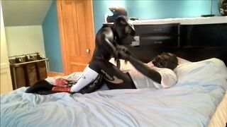 football orca takes on paintball masked orca