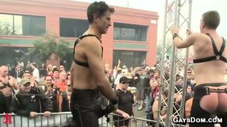 Folsom Street Fair Extreme Public BDSM Gangbang With Cameron Kincade And Sebastian Hardcore Orgy