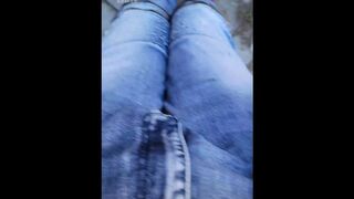 I drank 2 large iced coffees and 100oz of water, before heading to a park with no bathroom