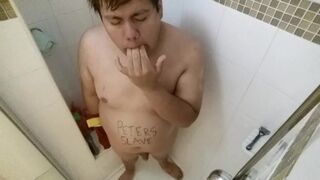 Chub Boy Strips, Piss, And Showers For Friend (Request)