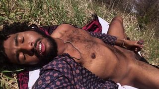 Moaning While Stroking Cock in Nature (nearly caught)