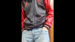 I was almost caught masturbating my cock in the living room.