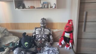 Robot and Guilmon with Toothless