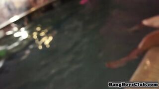 Ripped Euro Amateurs Enjoy Oral At Pool Party