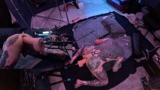 Husband and Wife getting railed by thier new sex machines